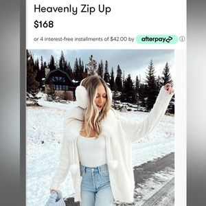 SIZE S: Showmeyourmumu heavenly zip up - brand new w/ tags